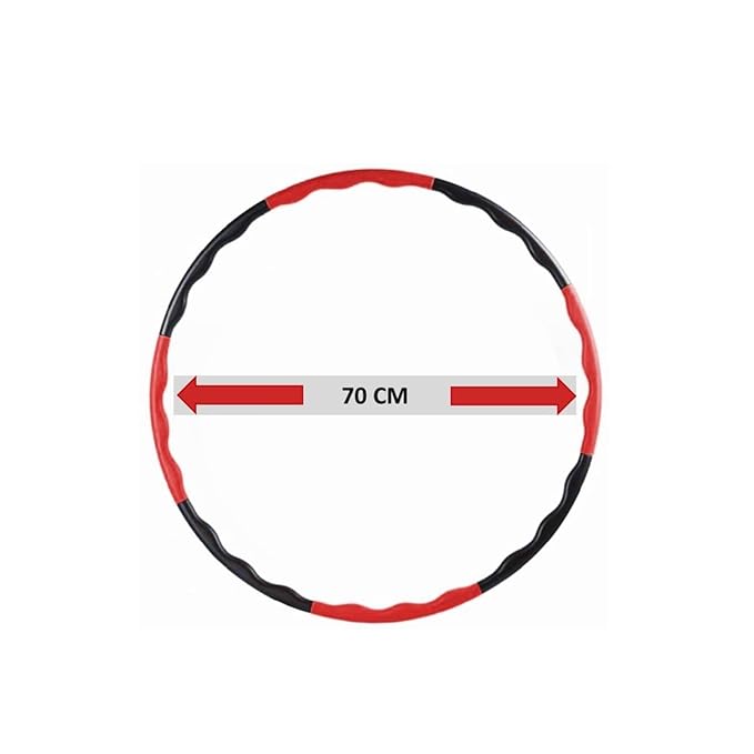KAKSS Hula Hoop for Children & Adults (Black/Red)