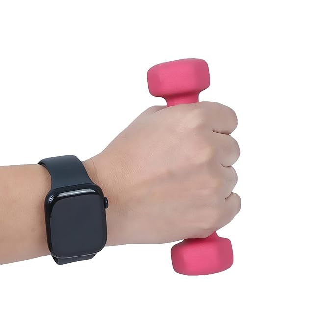 KAKSS Neoprene Workout Fixed Weight Dumbbell (1-Pound, Set Of 2pc)