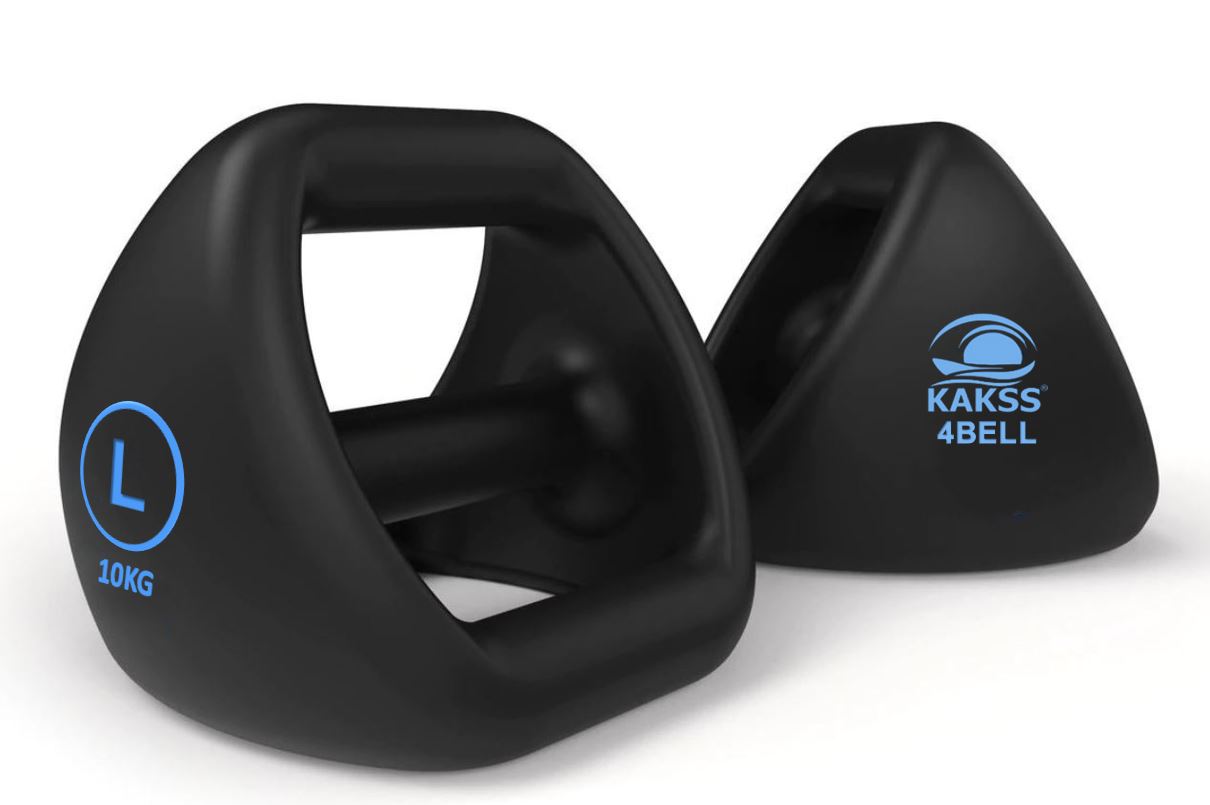 KAKSS 4BELL Multipurpose Gym Equipment 4-in-1 Dumbbell, Kettlebell, Push-Up Bar & Med Ball, Compact Home Workout Tool for Men & Women