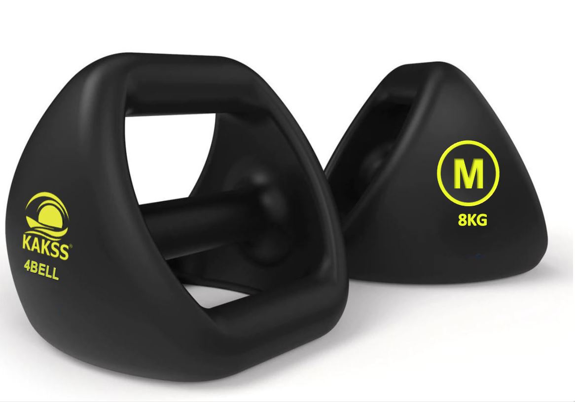 KAKSS 4BELL Multipurpose Gym Equipment 4-in-1 Dumbbell, Kettlebell, Push-Up Bar & Med Ball, Compact Home Workout Tool for Men & Women