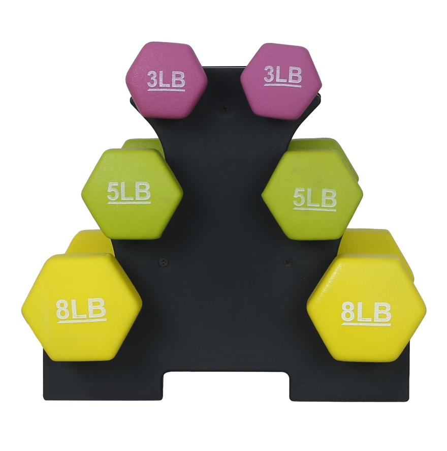 KAKSS Neoprene Workout Fixed Weight Dumbbell With Dumbbell Stand