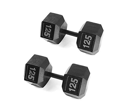 KAKSS Black Cast Iron Hex Dumbbell | 2.5kg-20kg | Sold In Pair