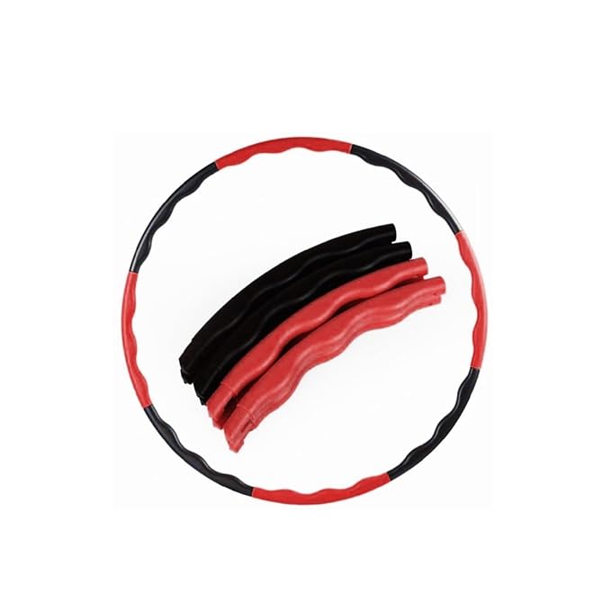 KAKSS Hula Hoop for Children & Adults (Black/Red)
