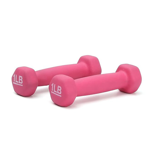 KAKSS Neoprene Workout Fixed Weight Dumbbell (1-Pound, Set Of 2pc)