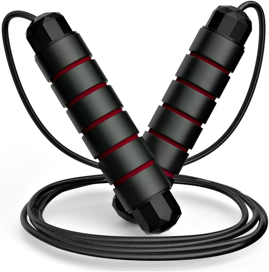 KAKSS Skipping Rope - Jumping Rope Adjustable For Men Women Kids - Jump Rope For Exercise Fat burning Workout Home or Gym personal Training Rope