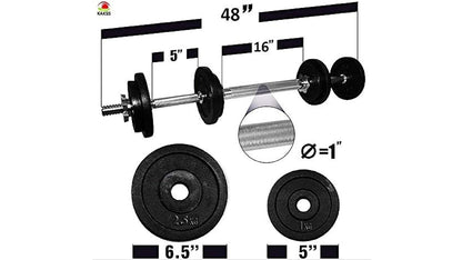 KAKSS Cast Iron Adjustable Dumbbells with 2 in 1 Connector