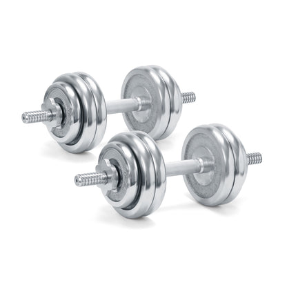 KAKSS Cast Iron Chrome Plated Spinlock Adjustable Dumbbell For Home Gym, Bodybuilding Fitness and Core Fitness