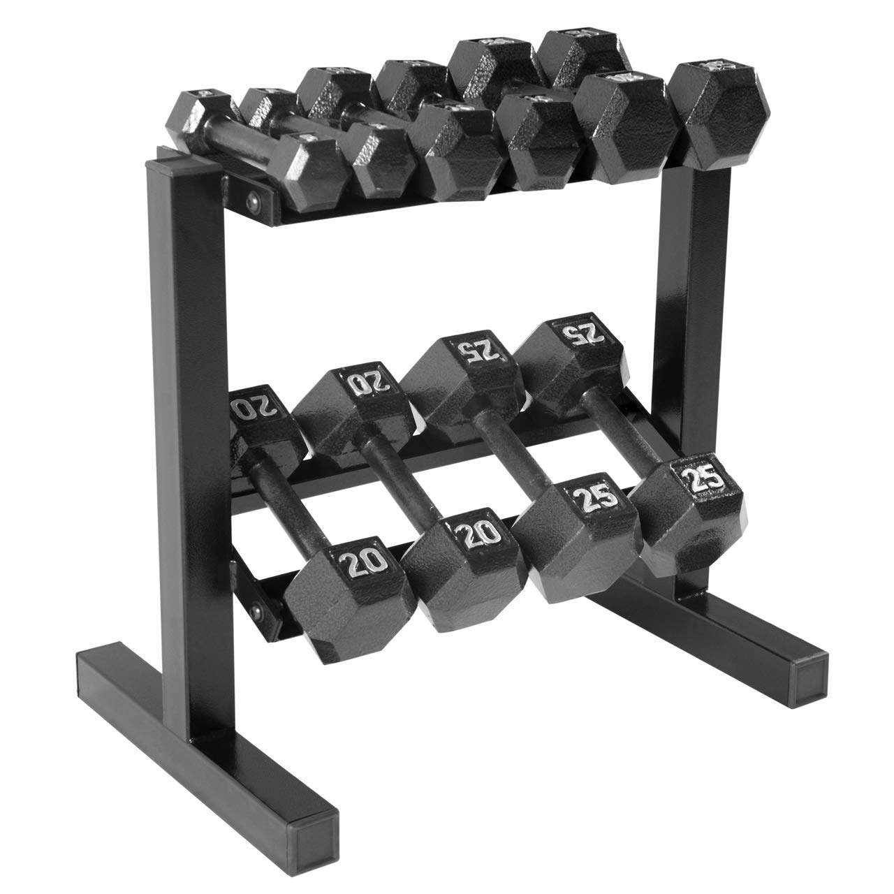 KAKSS Black Cast Iron Hex Dumbbell | 2.5kg-20kg | Sold In Pair