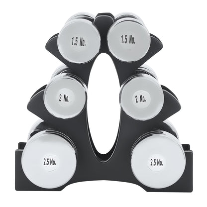 KAKSS Steel Dumbbell With Stand (Proudly Made In India)