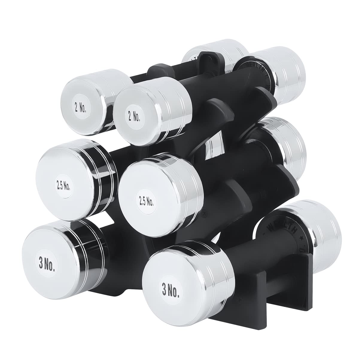 KAKSS Steel Dumbbell With Stand (Proudly Made In India)