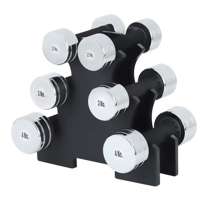 KAKSS Steel Dumbbell With Stand (Proudly Made In India)