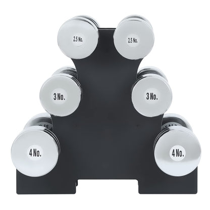 KAKSS Steel Dumbbell With Stand (Proudly Made In India)