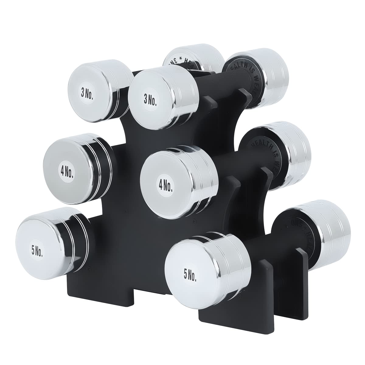 KAKSS Steel Dumbbell With Stand (Proudly Made In India)