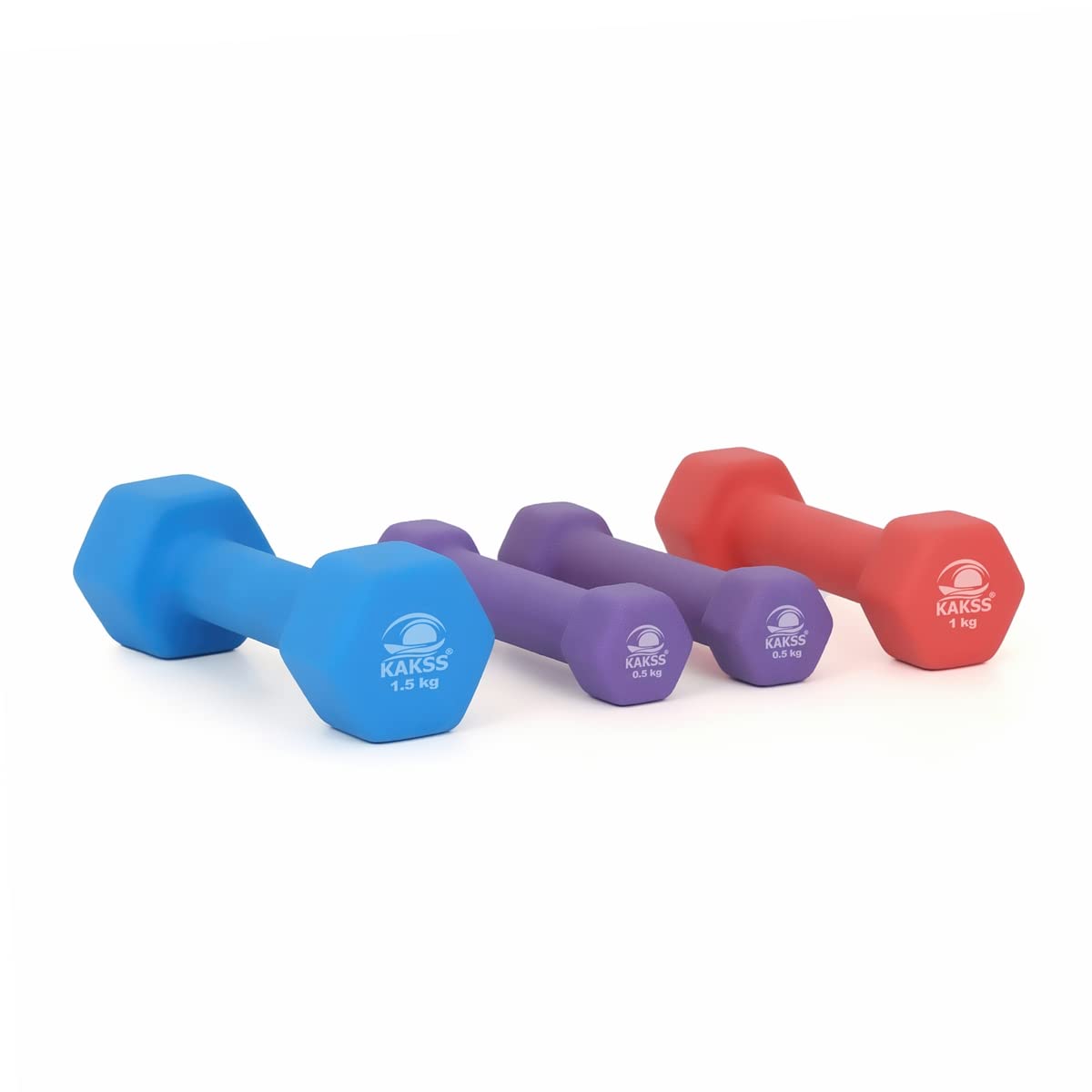 KAKSS Supreme Quality Neoprene Dumbbell With Stand (Proudly Made In India)