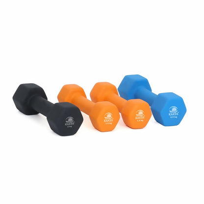 KAKSS Supreme Quality Neoprene Dumbbell With Stand (Proudly Made In India)