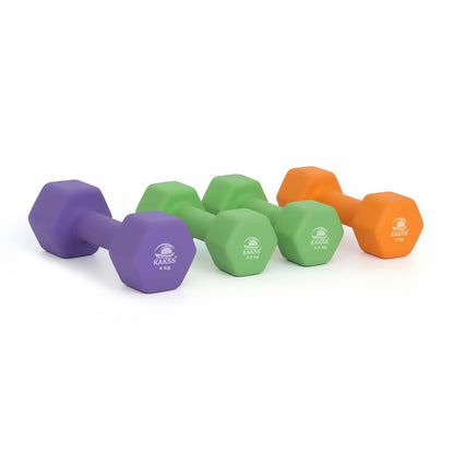 KAKSS Supreme Quality Neoprene Dumbbell With Stand (Proudly Made In India)