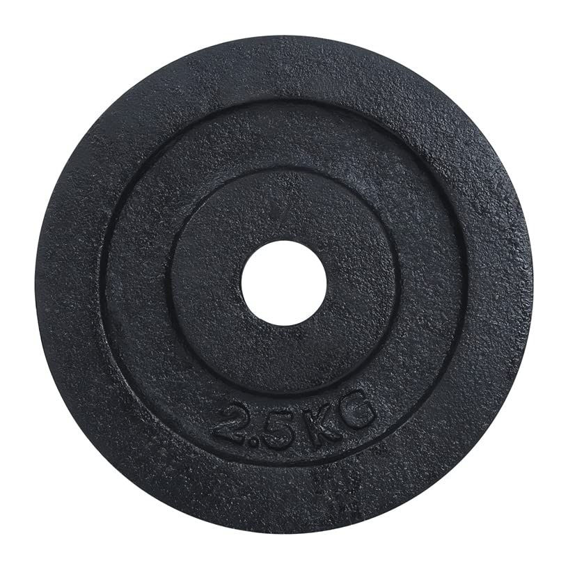 KAKSS Black Cast Iron Weight Lifting Plates Center Hole (25mm) Proudly Made In India