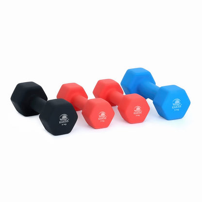 KAKSS Supreme Quality Neoprene Dumbbell With Stand (Proudly Made In India)