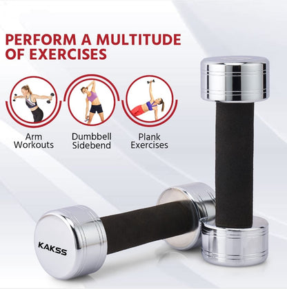 KAKSS Steel Dumbbell Set Of 2pc (Proudly Made In India)